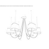 Fabric chandelier Pitelino