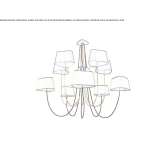 LED fabric chandelier Pitelino