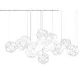 LED hanging lamp made of vegan leather Jacura
