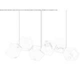 LED hanging lamp made of clay Jacura