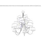 LED fabric chandelier Pitelino