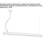 Aluminum LED hanging lamp Kiskore