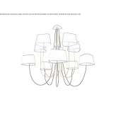 LED fabric chandelier Pitelino