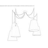 Lampa wisząca LED z tkaniny Jumet
