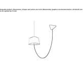 LED fabric pendant lamp Pitelino