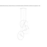 LED hanging lamp made of acrylic glass Cerneti