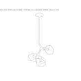 LED hanging lamp made of blown glass Jacura