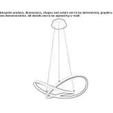 Steel LED hanging lamp Labenne