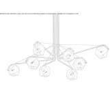 Lampa wisząca LED z dmuchanego szkła Jacura