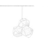 LED hanging lamp made of vegan leather Jacura