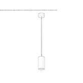 Aluminiowa lampa wisząca LED Berat