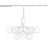 LED hanging lamp made of blown glass Hetzles