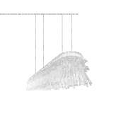 LED hanging lamp made of glass Anras
