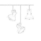 Aluminum LED hanging lamp Accadia