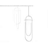 Pendant lamp made of glass and steel Arville