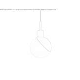 LED hanging lamp made of glass and steel Stenico