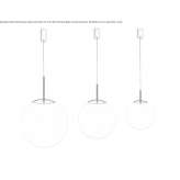 Pendant lamp made of opal glass Napkor