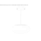 LED hanging lamp made of glass Louzy