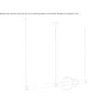 Lampa wisząca LED z dmuchanego szkła Artajona