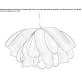 Handmade hanging lamp made of wooden veneer Douvaine