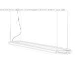 LED hanging lamp made of acrylic and aluminum Wurzen