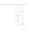 LED hanging lamp made of blown glass Witonia