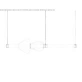 LED hanging lamp made of blown glass Naturno
