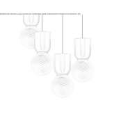 Pendant lamp made of borosilicate glass Selishte