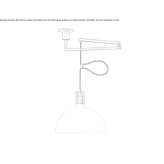 Swivel pendant lamp made of opal glass Cascante