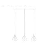 Glass pendant lamp Alfenas