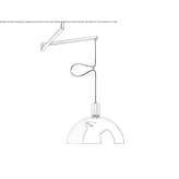 Swivel, chrome-plated hanging lamp Konakovo