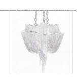 Brass chains and a hanging lamp with a metal structure Mathieu