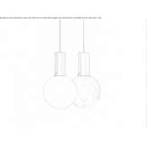 LED hanging lamp made of glass and aluminum Ducherow
