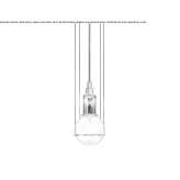 Handmade LED hanging lamp made of Murano glass Xhitey