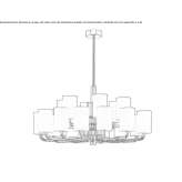 LED glass chandelier with Swarovski® crystals Inverigo