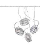 Pendant lamp made of blown glass Quinchia