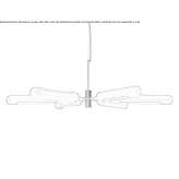 Bronze LED chandelier Skokovi