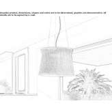 Outdoor LED hanging lamp made of synthetic fiber Imamoglu