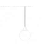 LED hanging lamp made of glass and aluminum Cermik