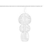 Handmade hanging lamp made of wooden veneer Colonno