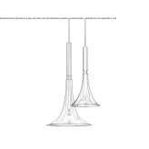 Lampa wisząca LED z dmuchanego szkła Kampinos