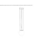 Metal hanging lamp Pianengo