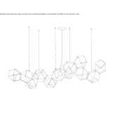 Metalowa lampa wisząca LED Mielan