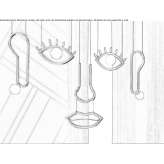 Metalowa lampa wisząca LED Buzke