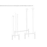 LED hanging lamp made of glass and aluminum Choachi