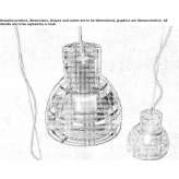 Pendant lamp made of woven iron wire Combrand