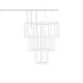 LED chandelier made of aluminum and acrylic Wurzen