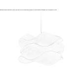 Handmade hanging lamp made of wooden veneer Edgemoor