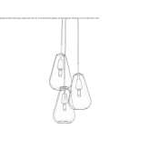 Pendant lamp made of blown glass Nobsa