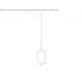 Lampa wisząca z malowanego metalu Lipik